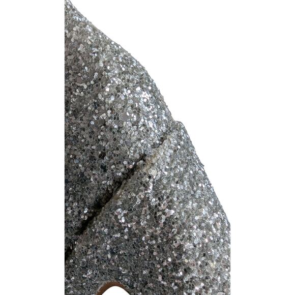 Lemon Drop Silver Glitter Platform Boots Sabrina Carpenter Go Go Boots Party NYE - Picture 5 of 10